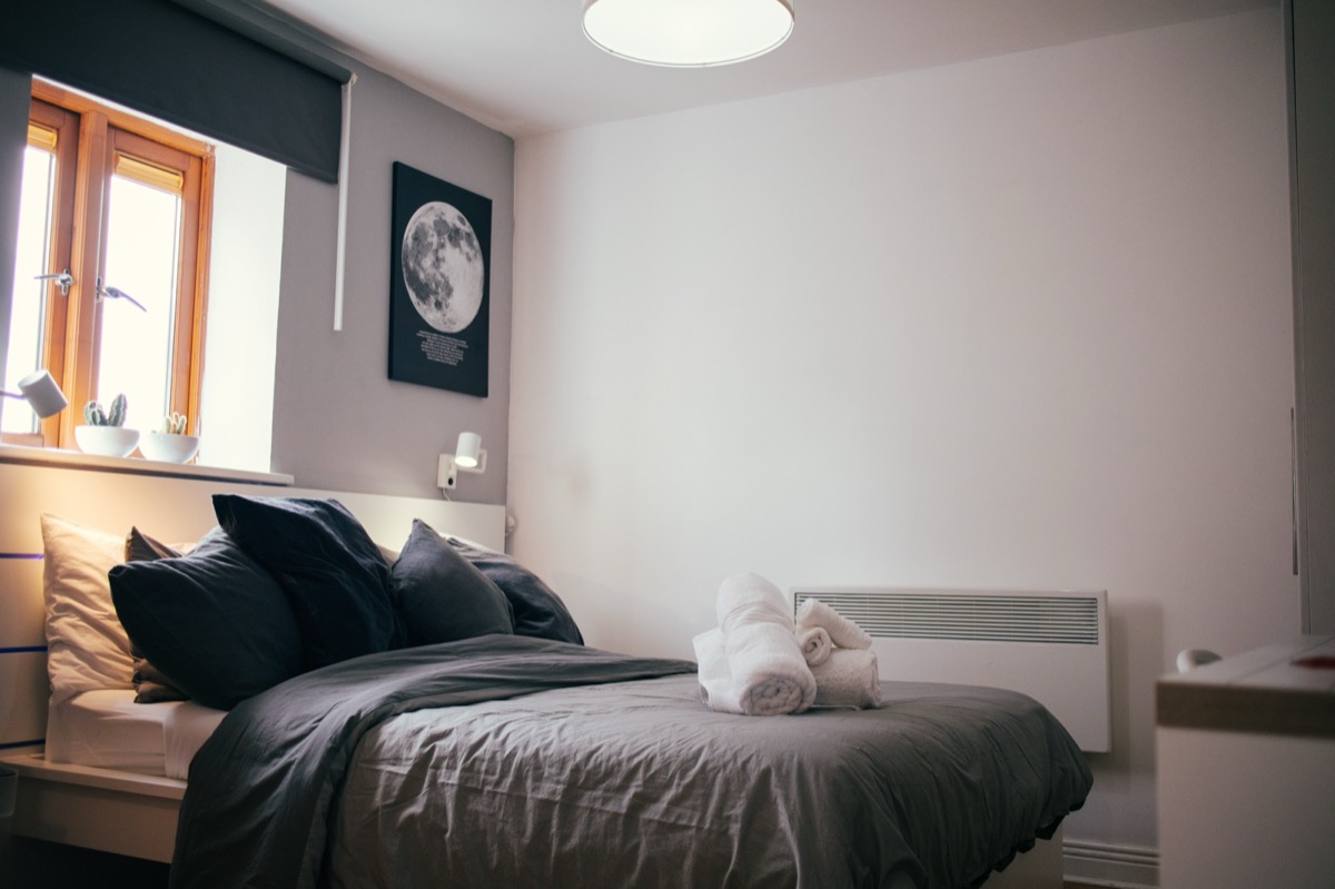 Second bedroom after: finished room ready for guests